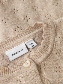 NAME IT Glimmer Strik Cardigan Rolia Cement